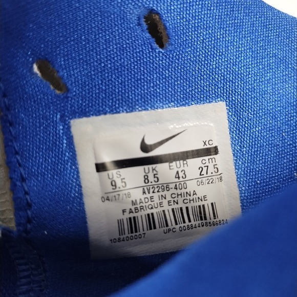 Nike Kyrie 4 Game‎ Royal Basketball Shoes Mens 9.5 Blue White Lace Up AV2296-400